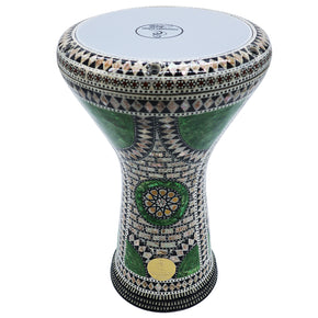 The Green Sapphire Gawharet El Fan 17" Mother of Pearl Darbuka