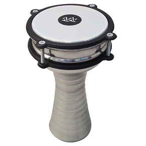 Zaza Percussion  - 10'' (length) Kids Silver Aluminum Darbuka Doumbek, Synthetic Head