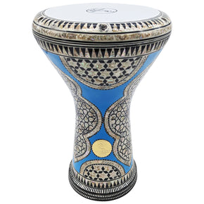 The 17'' Blue Biham Gawharet El Fan Darbuka Doumbek