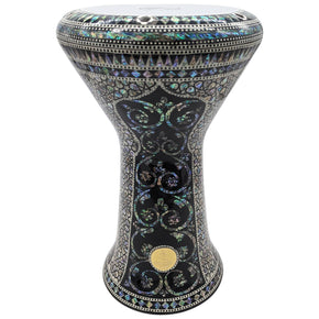 The Black Widow NG 2.0 Sombaty Gawharet El Fan 18.5" Darbuka With Real Green Mother of Pearl