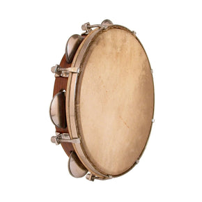 10" Tunable Pandeiro Sheesham Riq Goatskin Tambourine Percussion Pandeiro Riqq