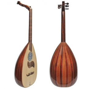 Turkish Lavta Saz, Lute, Oud with soft case - Mahogany-Walnut